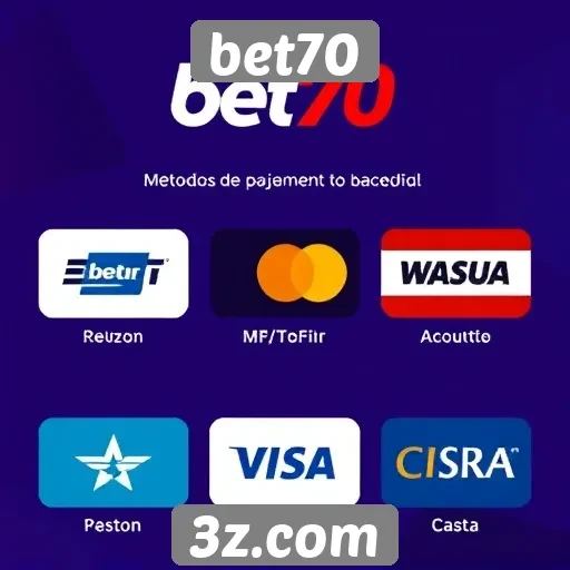 Métodos de pagamento aceitos no bet70